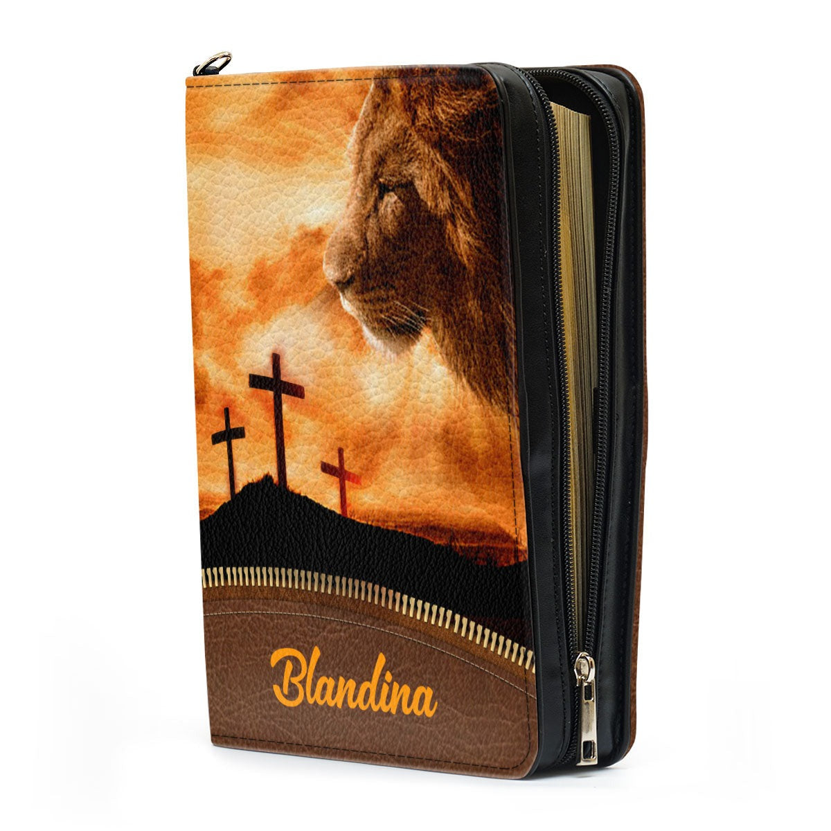 Kingdom of God Leather Book Cover, Personalized Cross Bible Cover, Special Gift For Pastors, Christian Gift, Bible Covers Jesus Gifts